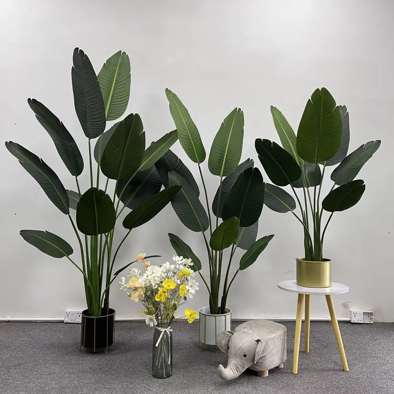 Bird Paradise Strelitzia - Hiper-gerçekçi, gür yapay Strelitzia saksı bitkisi,